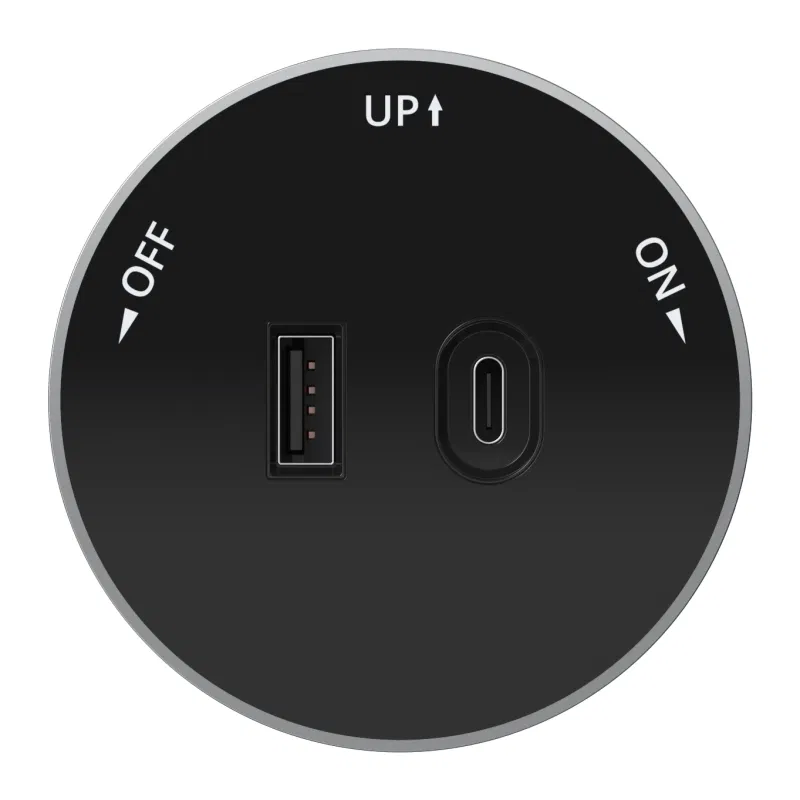 Розетка MultiTrack с 2-мя заряд. устройствами USB тип A+C 18Вт 5В/3А антрацит SE MTK13003B Systeme Electric