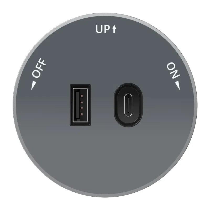 Розетка MultiTrack с 2-мя заряд. устройствами USB тип A+C 18Вт 5В/3А графит SE MTK13003G Systeme Electric