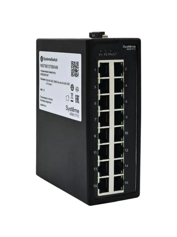 Коммутатор промышленный неуправляемый Ethernet 16х10/100BaseT SE NSETU116T16X00B Systeme Electric