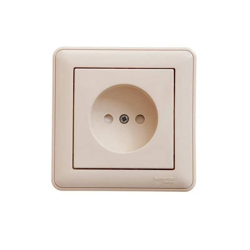 1孔插座 W59 16A IP20 无接地保护盖 象牙白 SE RS16-151-28 Systeme Electric