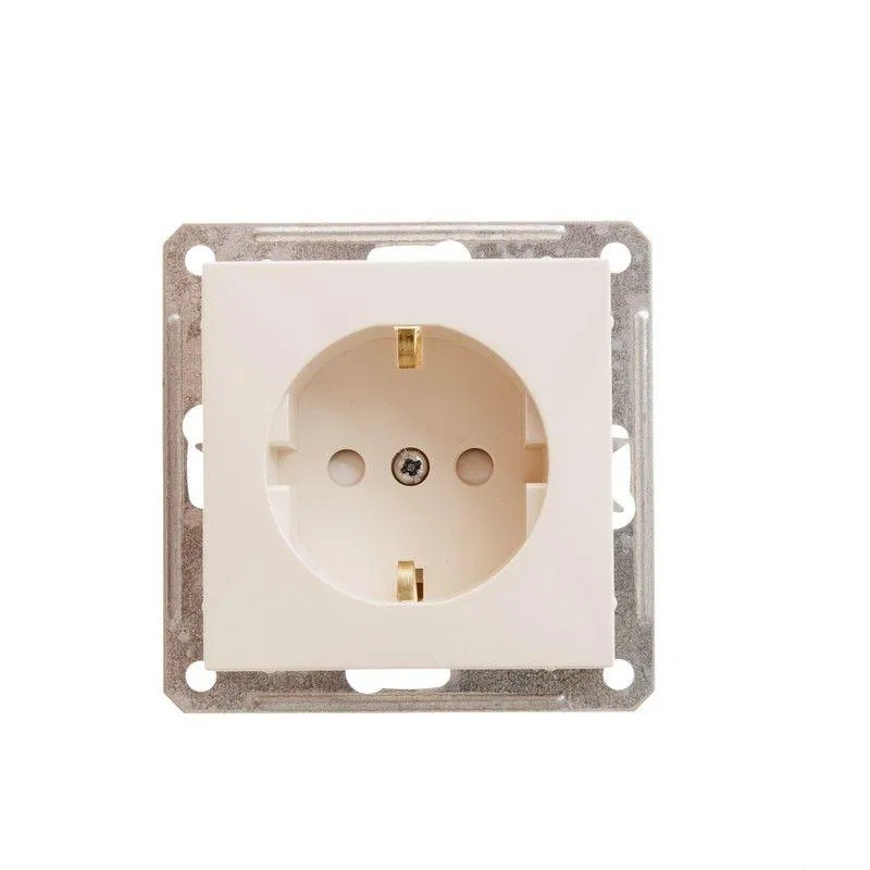 Розетка 1-м СП W59 16А IP20 с заземл. защ. шторки механизм сл. кость SE RS16-152-2-86 Systeme Electric