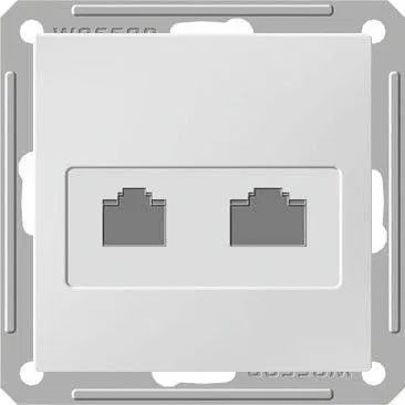 Розетка компьютерная 2-м СП W59 RJ45 кат.5E механизм бел. SE RSI-251KK5E-1-86 Systeme Electric