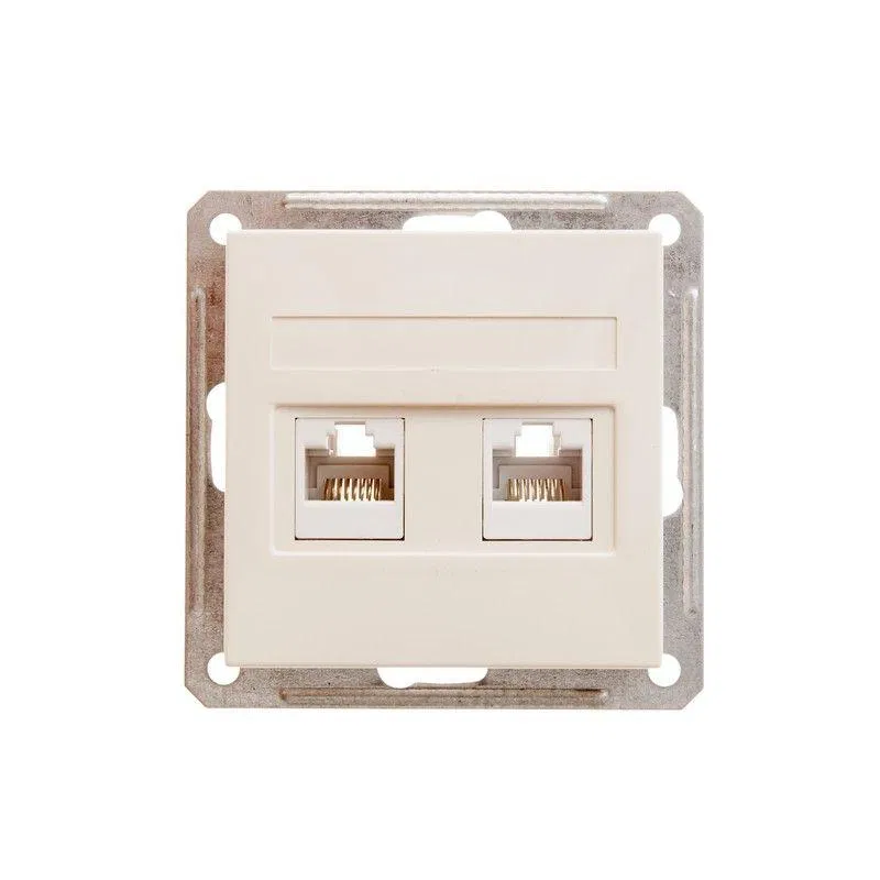 Розетка компьютерная 2-м СП W59 RJ45 кат.5E механизм сл. кость SE RSI-251KK5E-2-86 Systeme Electric