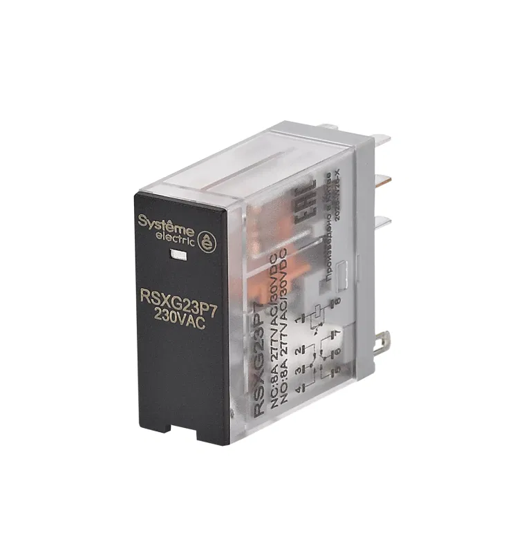 Реле 8А 2перекл. 230В AC LED SE RSXG23P7 Systeme Electric