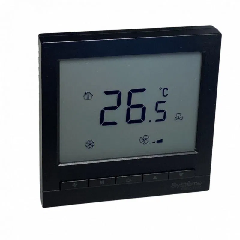 Термостат комнатный цифровой для 4тр 3ск FCU и 2-х поз. клап. 1UI 5DO Modbus 220В BS черн. SE RTF4IMLB Systeme Electric