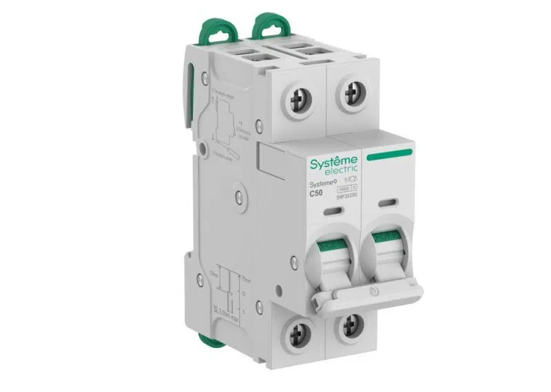 Выключатель автоматический 2п C 50А 10кА Systeme9 400В SE S9F32250 Systeme Electric