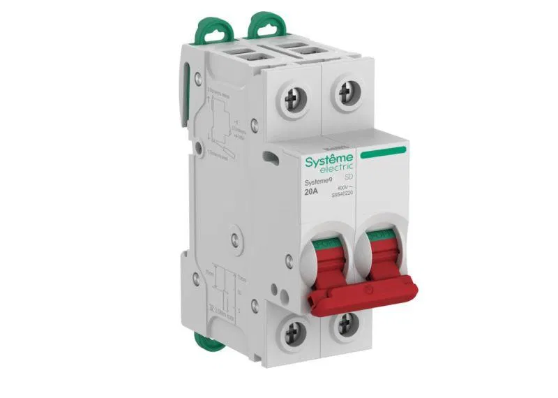 Выключатель нагрузки 2п 20А Systeme9 400В SE S9S40220 Systeme Electric