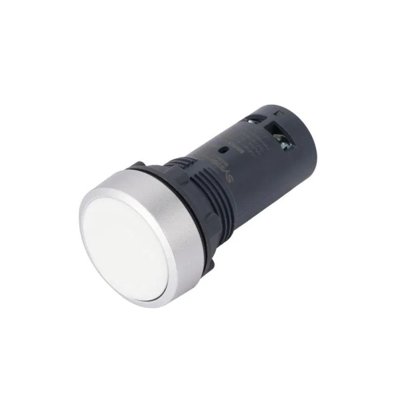 Кнопка моноблочная SB7 22мм с возвратом металл 1НО IP65 бел. SE SB7EA11 Systeme Electric