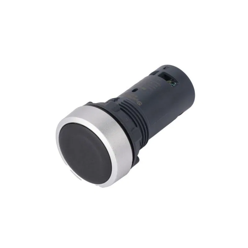 Кнопка моноблочная SB7 22мм с возвратом металл 2НО IP65 черн. SE SB7EA23 Systeme Electric
