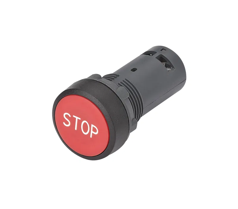 Кнопка моноблочная SB7 22мм с возвратом с маркировкой "STOP" пластик 1НО+1НЗ IP65 красн. SE SB7NA4534 Systeme Electric