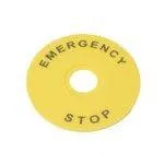 Маркировка для кнопки аварийного останова "Emergency Stop" D90 SE SBY8360 Systeme Electric
