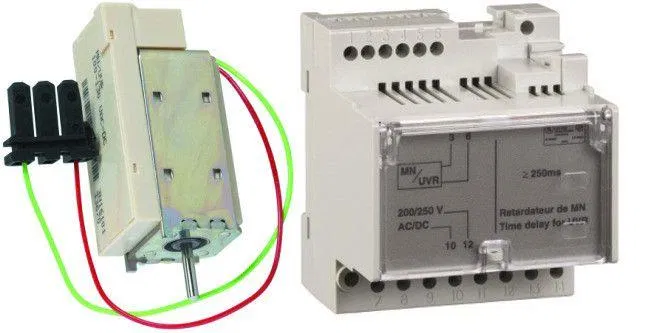 Расцепитель MN+замедлитель по 400В AC SE SPA-MNR4A Systeme Electric