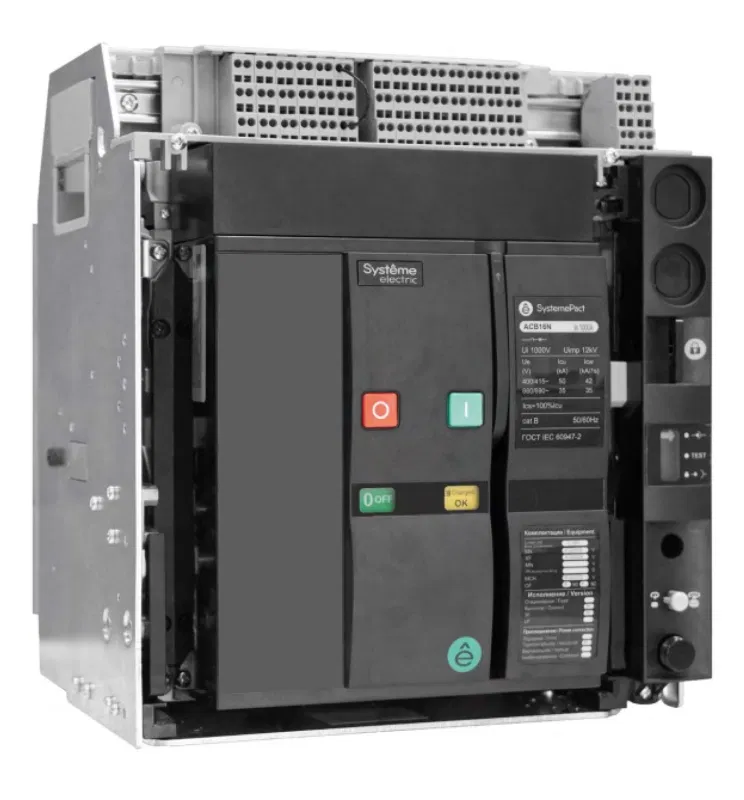Выключатель-разъединитель воздушный 3п 400А SystemePact ACB16NA выкатн. ГП MCH+MX+XF AC 230В SE SPA16NA043DHNN54RU Systeme Electric