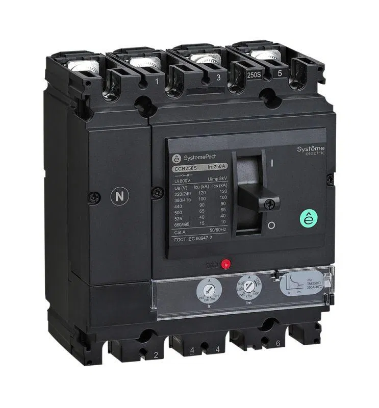 Выключатель автоматический SYSTEMEPACT CCB100 150кА 4P4D TMD16 рычаг SE SPC100L016L4DF Systeme Electric