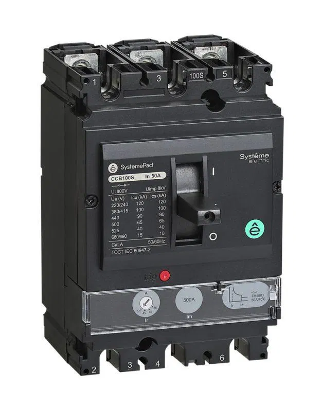 Выключатель автоматический SYSTEMEPACT CCB100 50кА 3P3D TMD25 рычаг SE SPC100N025L3DF Systeme Electric