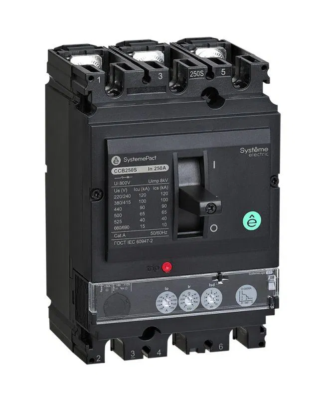 Выключатель автоматический SYSTEMEPACT CCB100 50кА 3P3D S2.2 100А рычаг SE SPC100N10022L3DF Systeme Electric