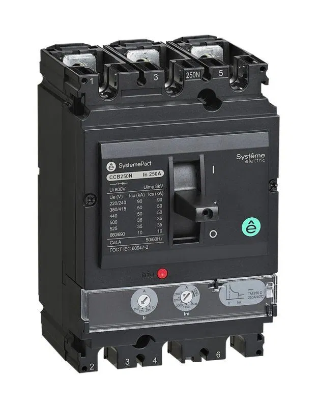 Выключатель автоматический SYSTEMEPACT CCB250 150кА 3P3D TMD200 рычаг SE SPC250L200L3DF Systeme Electric