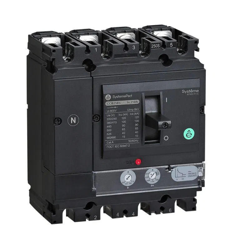 Выключатель автоматический SYSTEMEPACT CCB250 150кА 4P4D TMD250 рычаг SE SPC250L250L4DF Systeme Electric