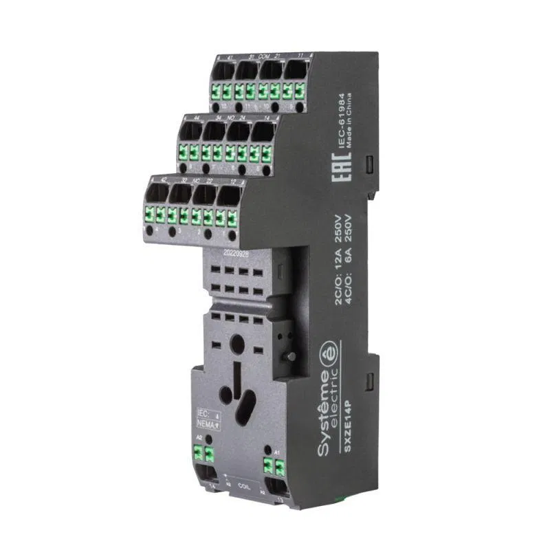 Розетка для реле 2/4СО 12/6А separated SE SXZE14P Systeme Electric