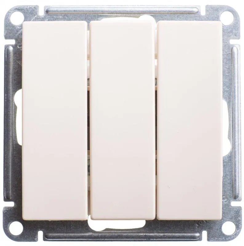 W59 3-gang SWITCH, 10AX, mechanism, IVORY