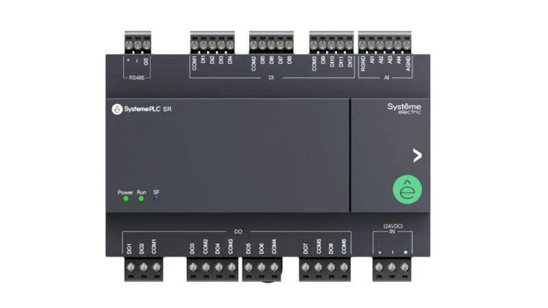 Реле интеллектуальное SR1 24В DC 24 IO: 12 DI; 8 DO (реле); 4 AI 1хRS485 SE ZR1PP00BD4A Systeme Electric