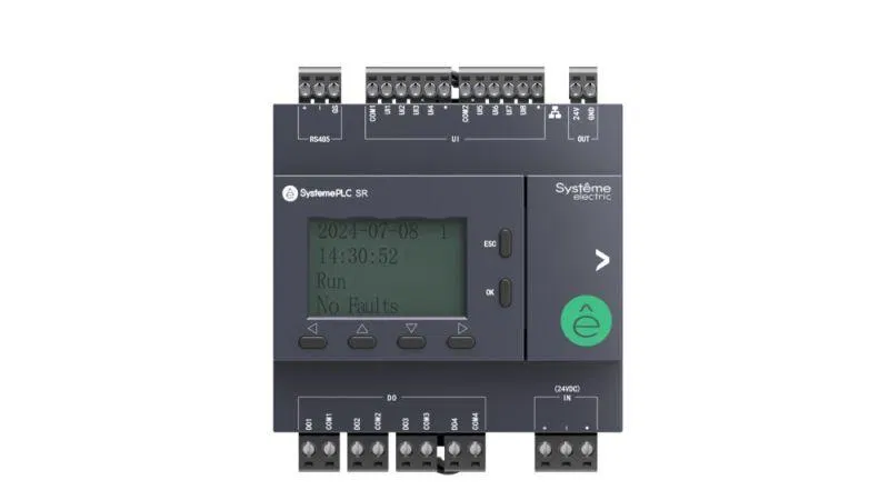 Реле интеллектуальное SR2 24В DC дисплей 8 UI (AI DI); 4 DO (реле) 1хRS485 1хRJ45 SE ZR2PA11BD Systeme Electric