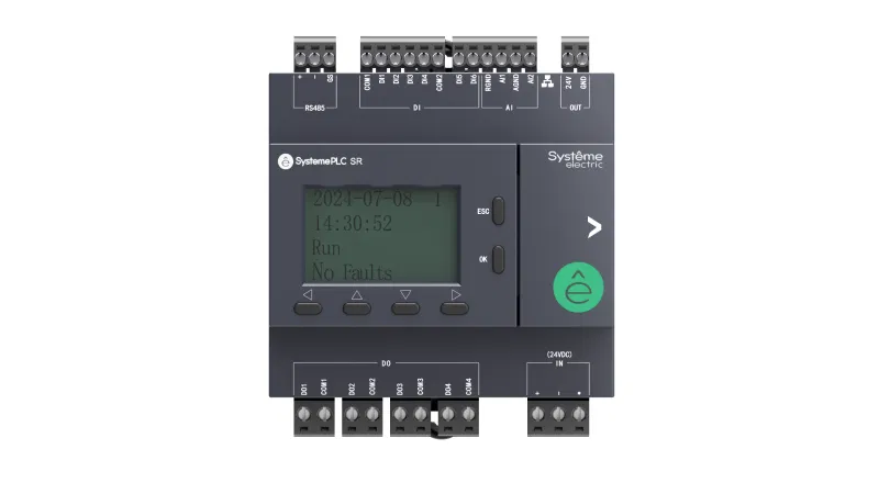 Реле интеллектуальное SR2 24В DC дисплей 12 IO: 6 DI; 4 DO (реле); 2 AI 1хRS485 1хRJ45 SE ZR2PP11BD2A Systeme Electric