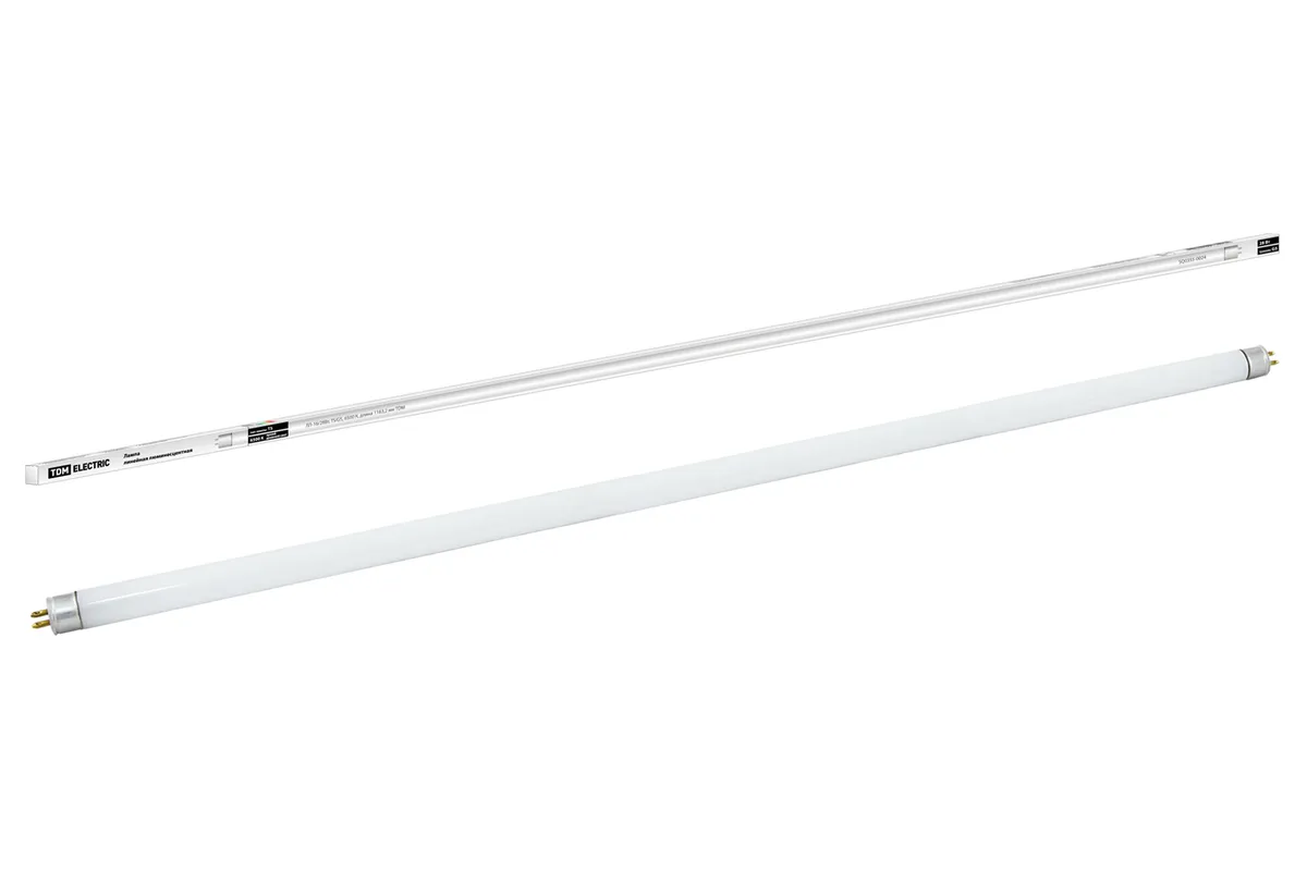 Лампа люминесцентная линейная двухцокольная ЛЛ-16/28Вт, T5/G5, 6500 К, длина 1163,2мм TDM SQ0355-0024