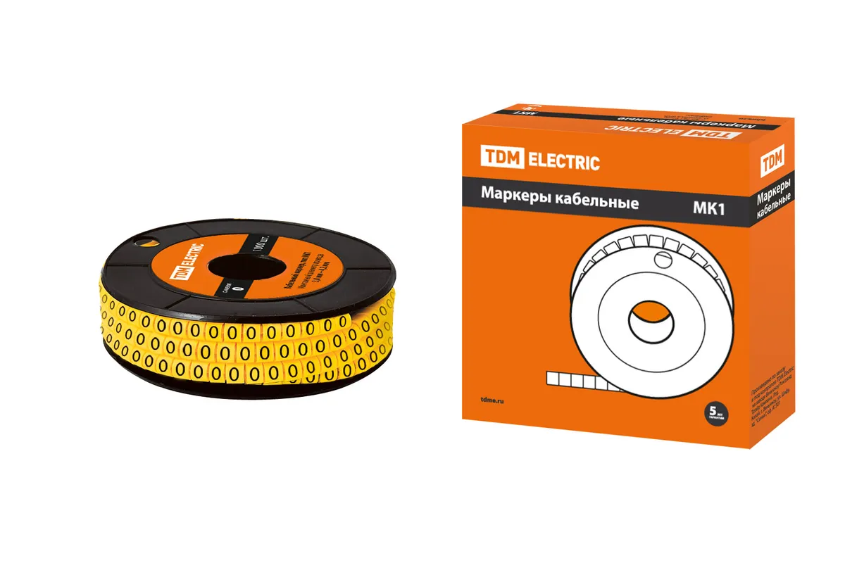 Маркер МК1 - 2,5мм символ "0" 1000шт/ролл TDM SQ0511-0015