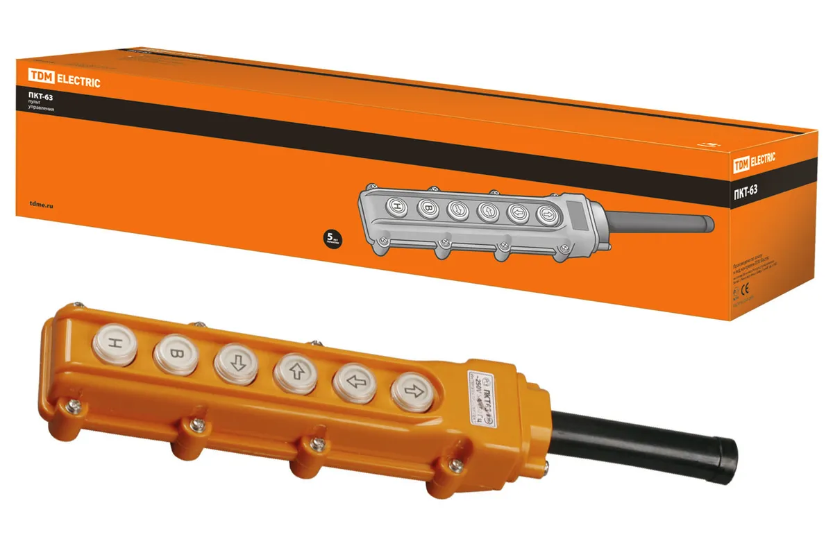 Пульт управления ПКТ-63 на 6 кнопок IP54 TDM SQ0706-0002