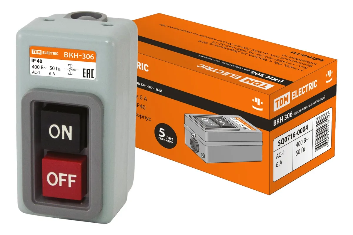 ВКН-306 3Р 6А 230/400В IP40 TDM SQ0716-0004