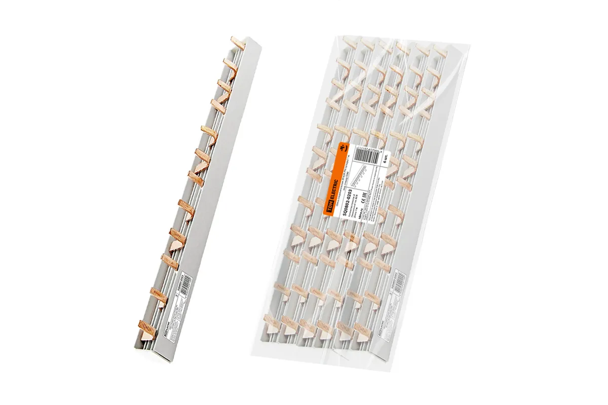 Шина соединительная 3П 63А PIN (штырь) 1 м. инд. стикер TDM SQ0802-0203