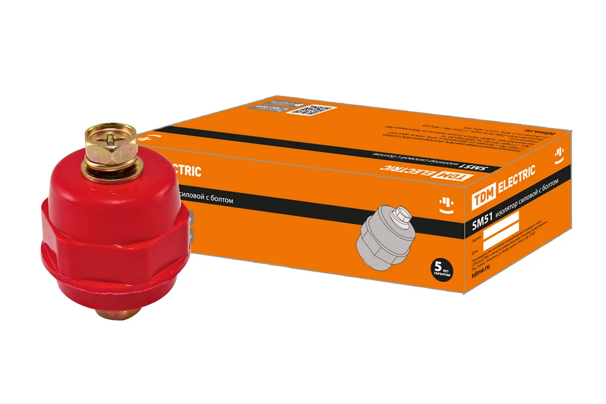 Изолятор SM51 силовой H51xD35xM10мм с болтом TDM SQ0807-0058
