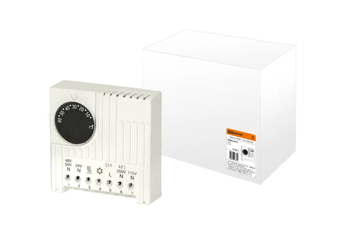 Термостат NO/NC 10/5A 230В TDM SQ0832-0018