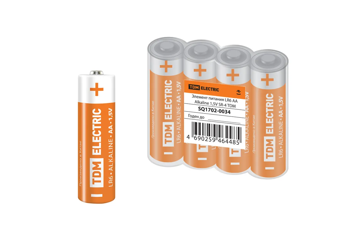Элемент питания LR6 AA Alkaline 1,5V SR-4 TDM SQ1702-0034