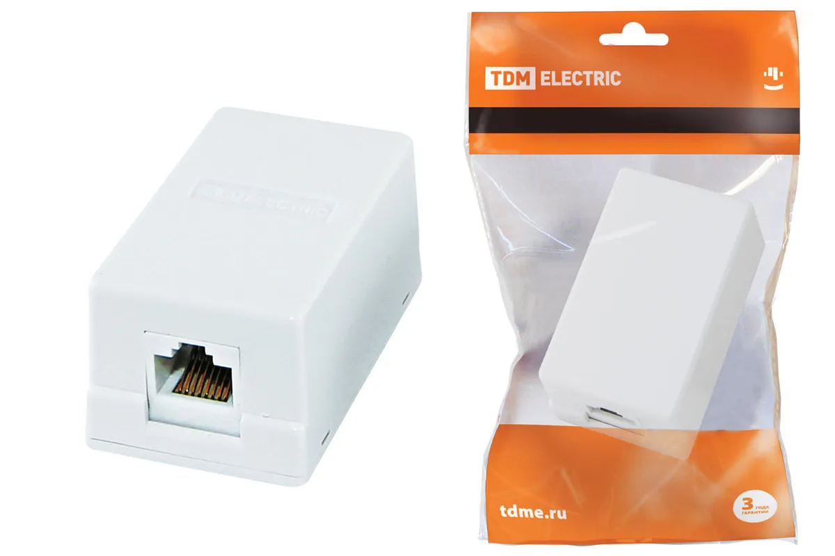 Компьютерная розетка 1xRJ-45 TDM SQ1809-0003