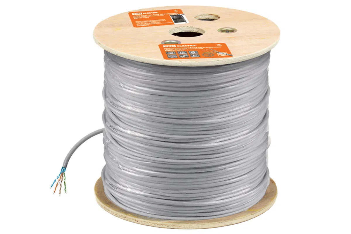 Кабель витая пара F/UTP Cat 6 4х2х23AWG (305м)  solid, ПВХ, серый TDM SQ0107-0104