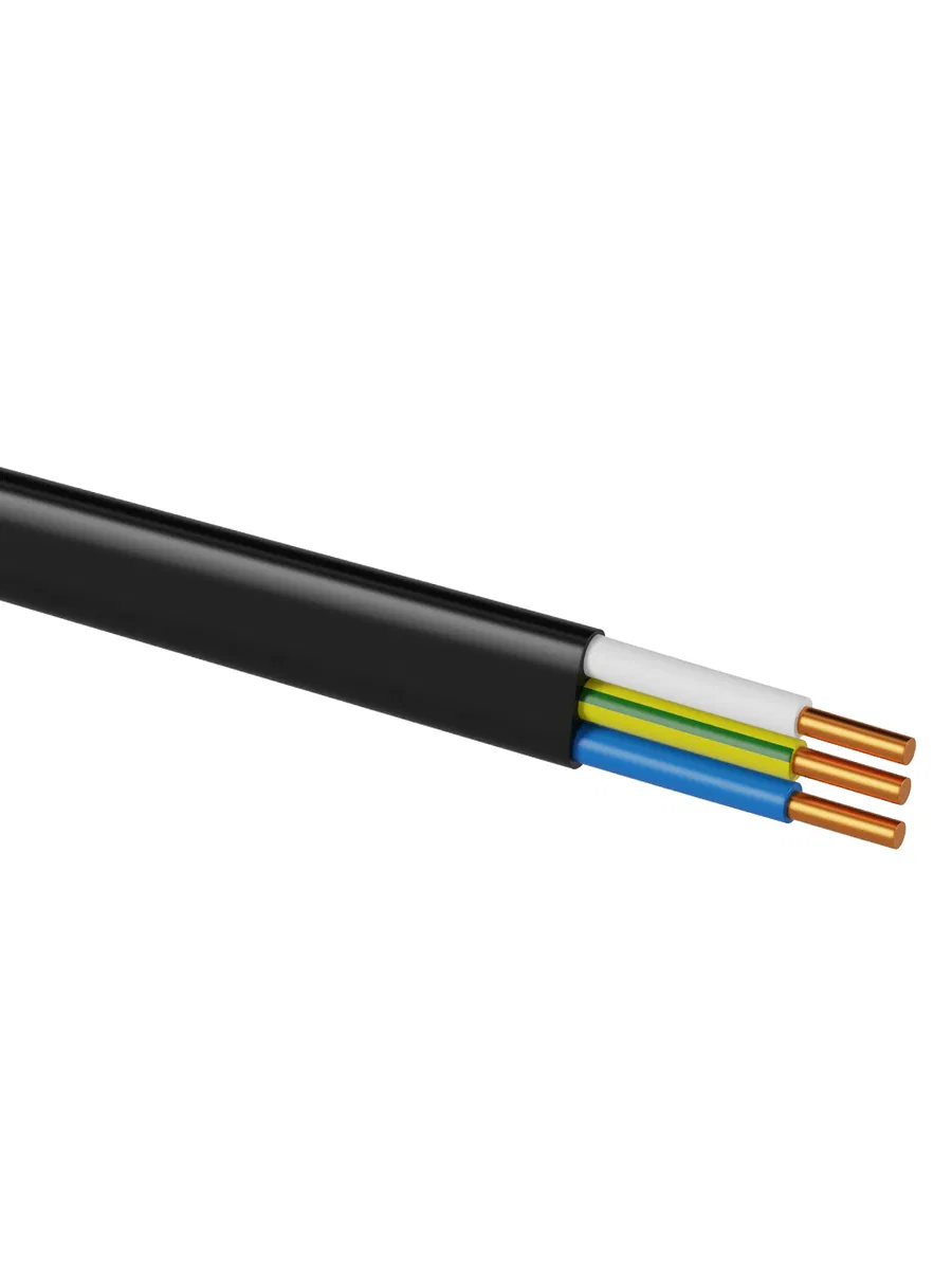 Кабель ВВГ-П нг(А)-LS 3х6 ок(N, PE)-0,66 ГОСТ на катушке (80м) TDM SQ0117-0459