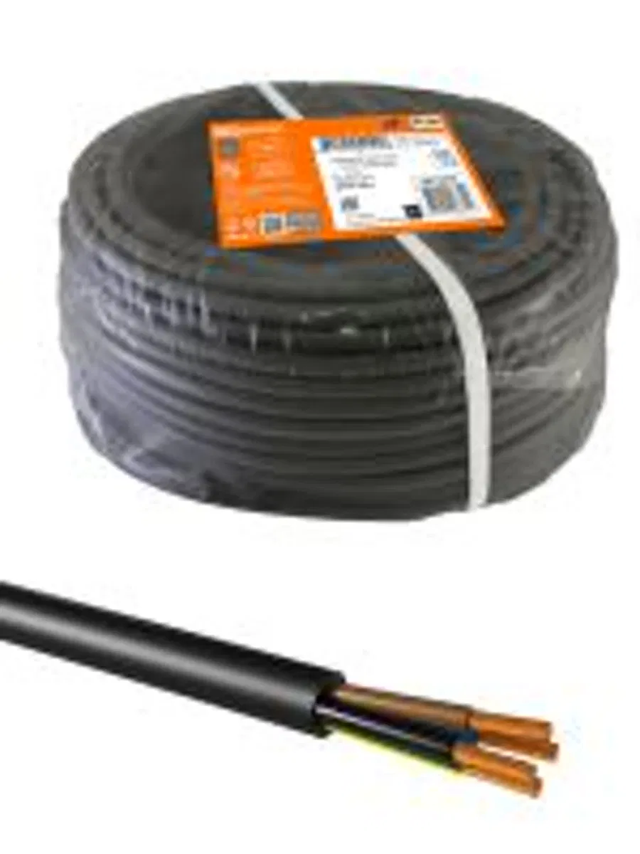 Провод ПВС 4х0,75 ГОСТ (100м), черный TDM SQ0118-0383