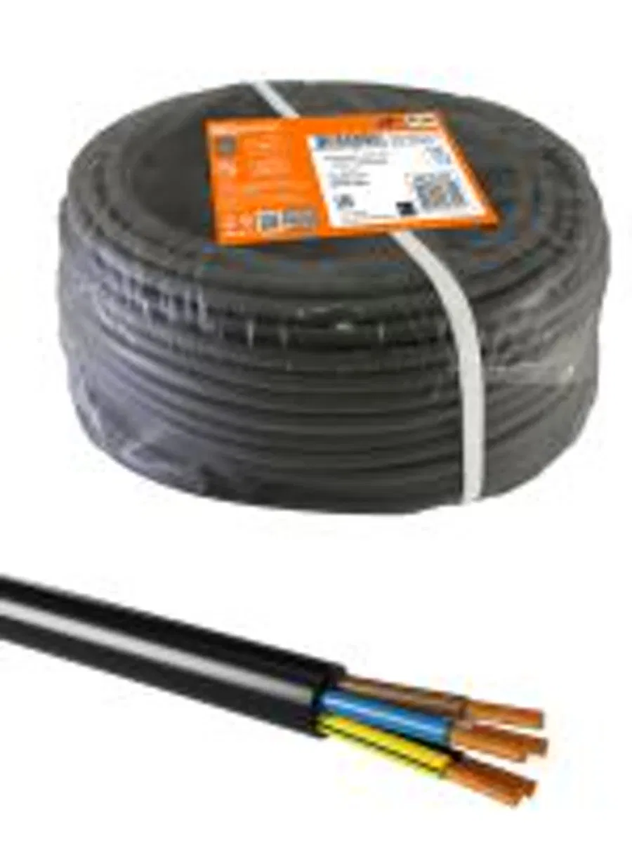 Провод ПВС 5х0,75 ГОСТ (100м), черный TDM SQ0118-0389