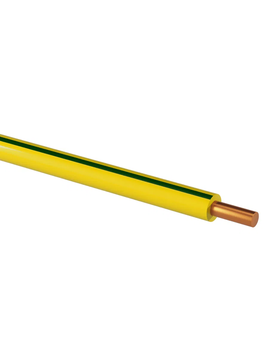 Провод ПуВнг(А)-LS 1х4,0 ГОСТ на катушке (500м), желто-зеленый TDM SQ0124-0085