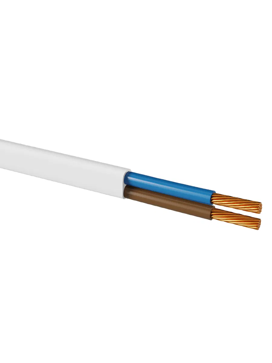 Wire PGVVP 2x1 GOST (20m), white TDM SQ0127-0401