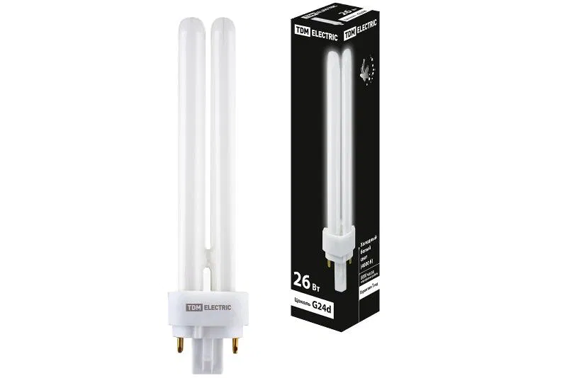 Лампа энергосберегающая КЛЛ-PD-26Вт-4000K-G24d-3 TDM SQ0323-0091