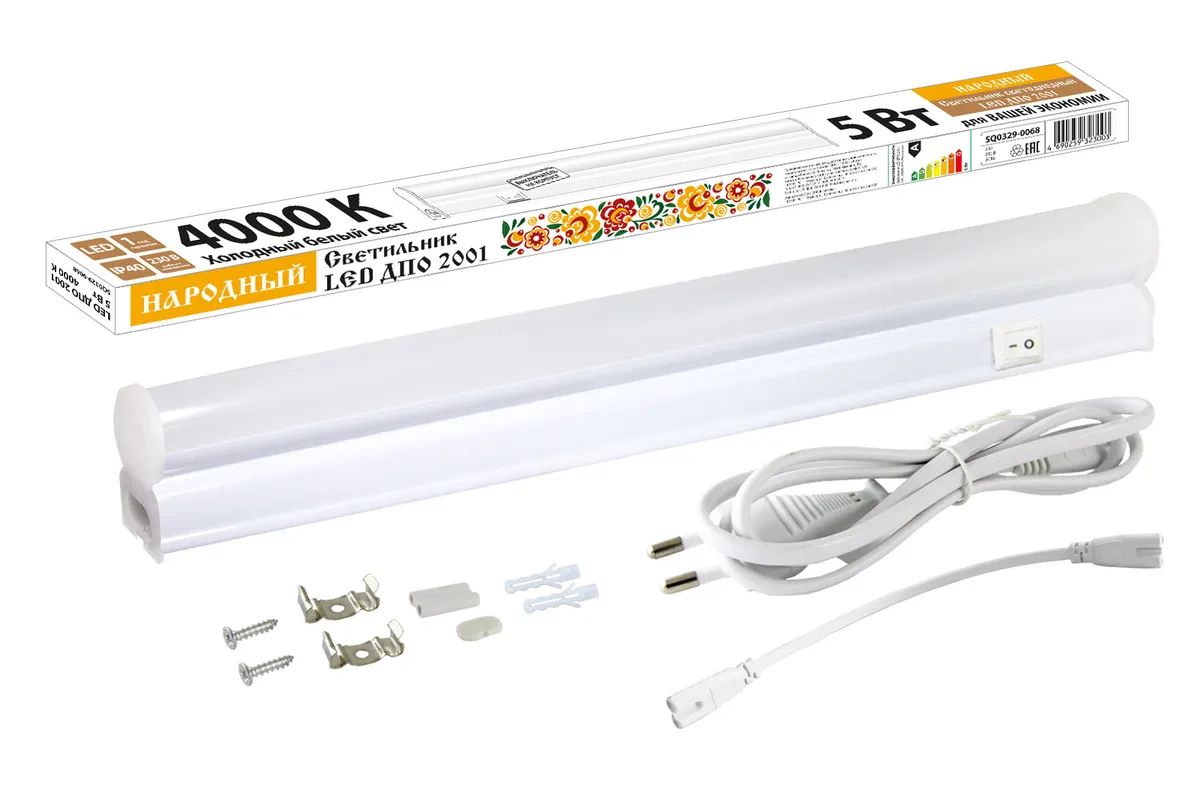 Светильник LED ДПО 2001 5 Вт, 4000К, IP40, Народный SQ0329-0068 TDM ELECTRIC