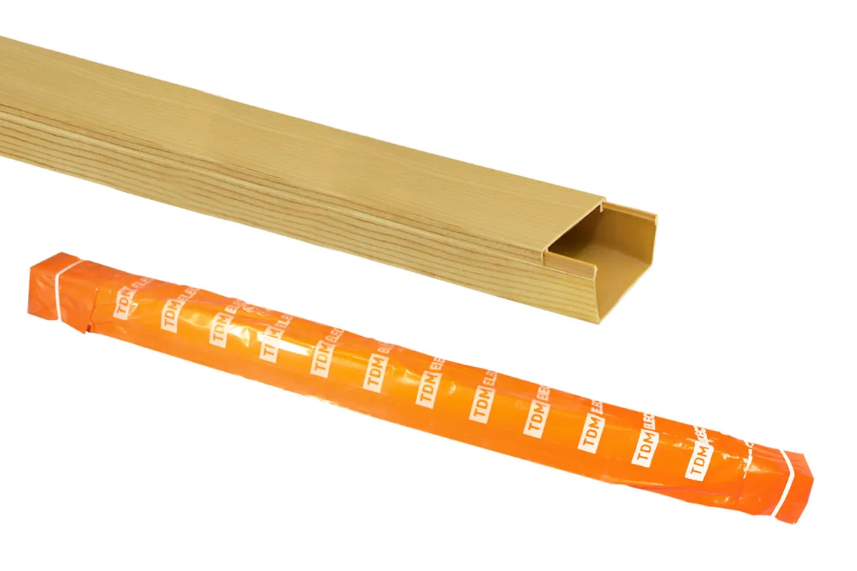 Кабель-канал 40х16 желтая сосна 3D (50м) TDM SQ0402-0607
