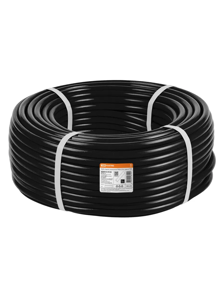 Труба гладкая техническая ПНД d 25(с) черная TDM SQ0413-0125