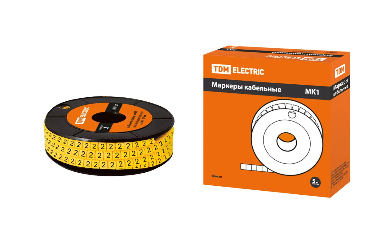 Маркер МК1 - 2,5мм символ "2" 1000шт/ролл TDM SQ0511-0017