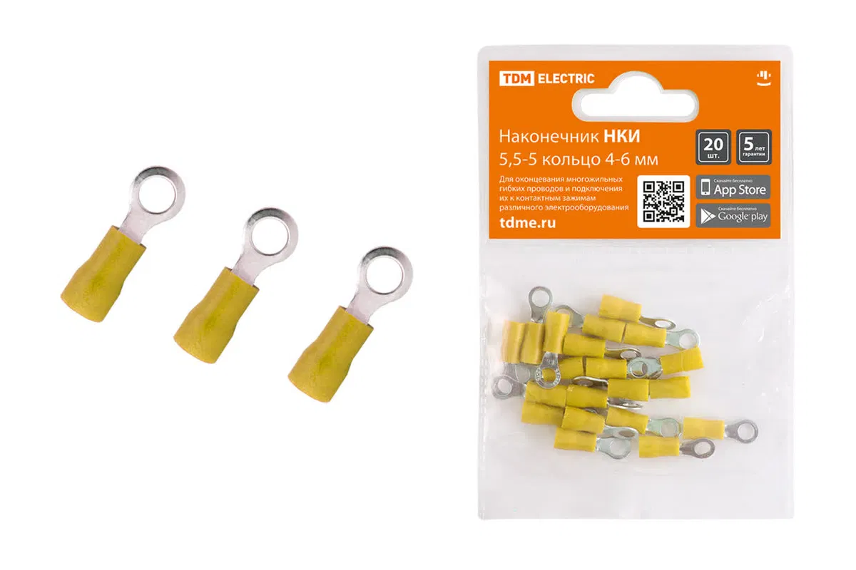 Наконечник НКИ 5,5-5 кольцо 4-6мм (20шт) TDM SQ0568-0008