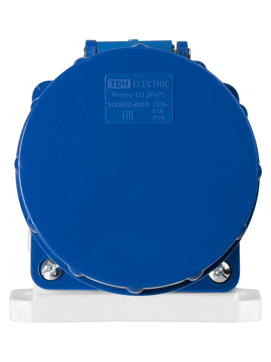 Розетка 133 стационарная 2Р+РЕ 63А 220В IP54 TDM SQ0602-0010