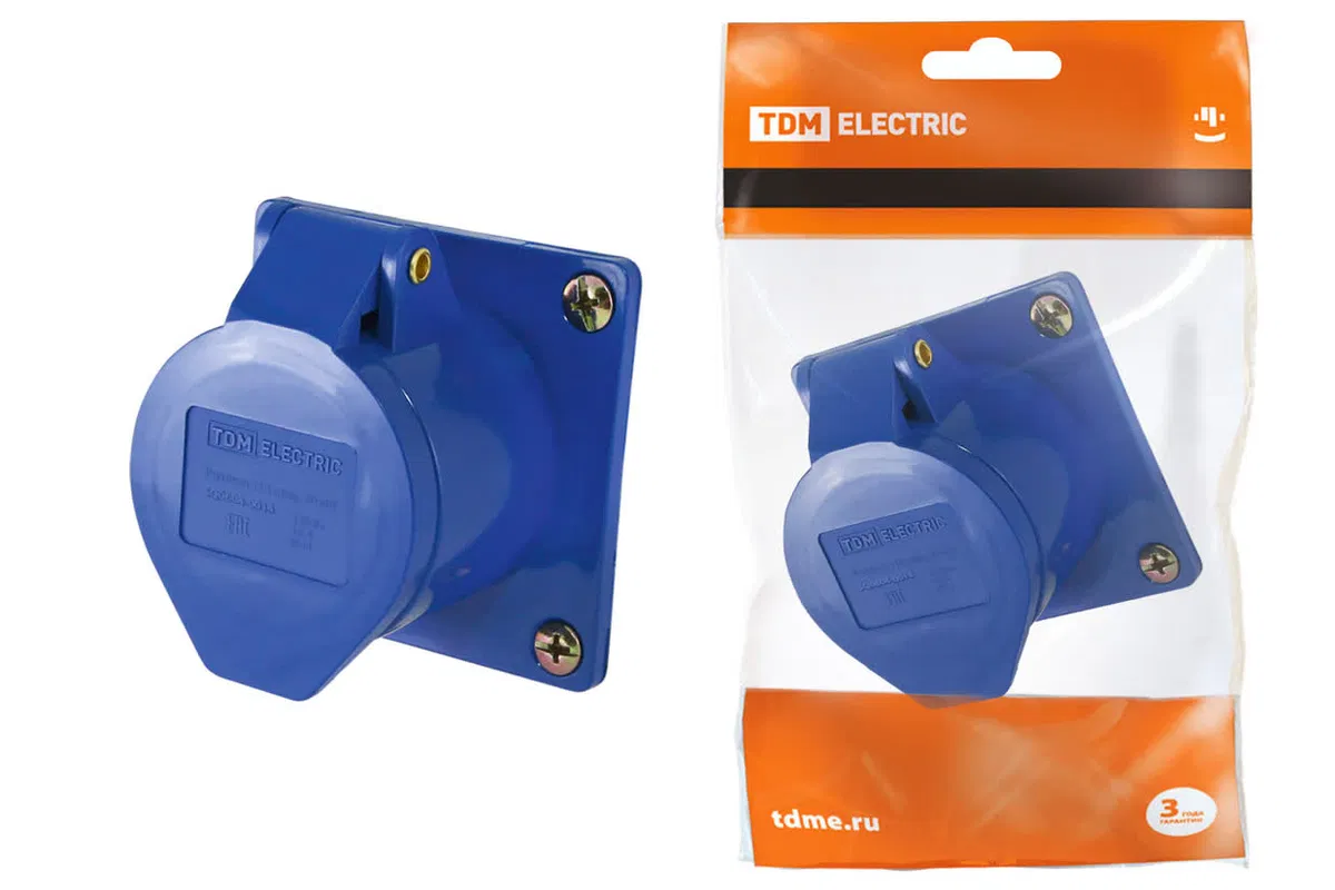 Розетка 423 скрытая 2Р+РЕ 32А 220В IP44 TDM SQ0604-0014